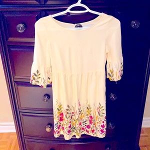 Spring/Easter dress (flower design on bottom). Dainty and adorable